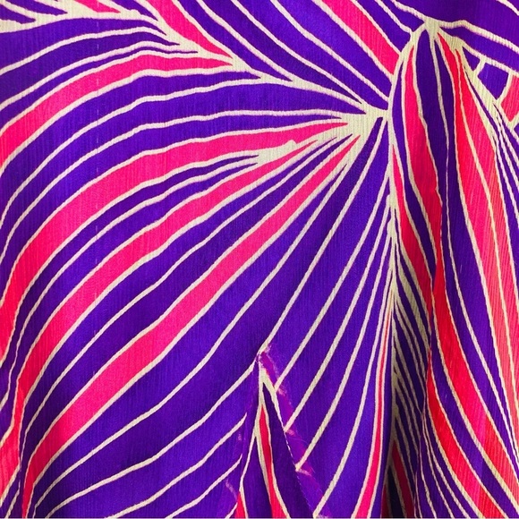 Vintage Y2K maximalist Sue Wong embellished red and purple silk dress. Size 4 - Picture 4 of 8